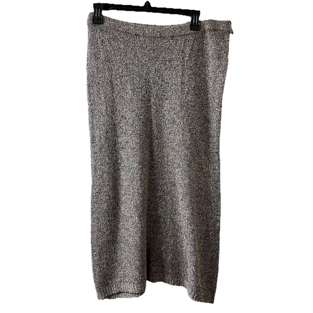 RAOUL Vintage Sweater Pencil Midi Skirt Gray Silk Angora Soft Stretch READ
